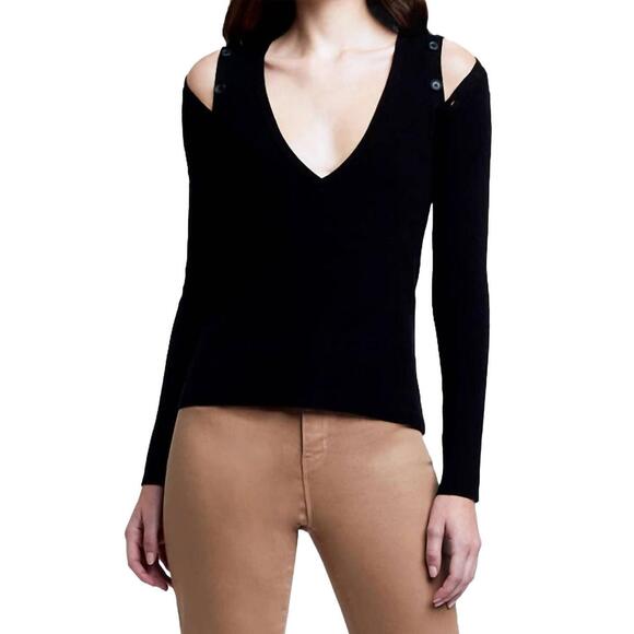NEW L'AGENCE addie sweater in black